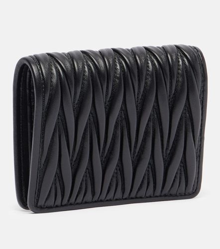 Cartera de piel matelassé con logo - Miu Miu - Modalova