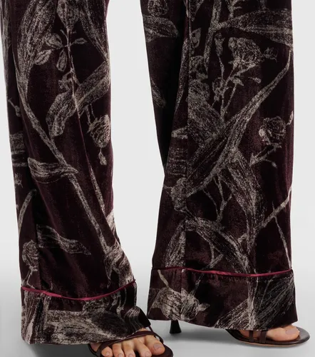 Floral satin pajama pants - La DoubleJ - Modalova
