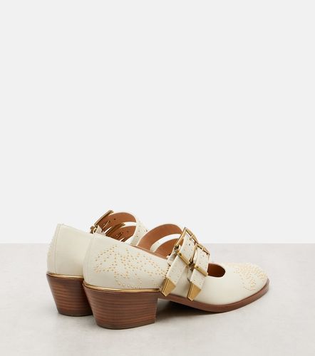 Susan studded leather Mary Jane pumps - Chloe - Modalova