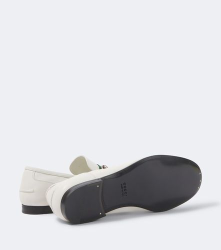 Mocasines Como de piel con Horsebit y Web - Gucci - Modalova