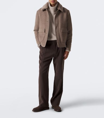 Shearling-trimmed wool and cashmere jacket - Canali - Modalova