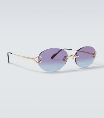 Gafas de sol ovaladas Signature C - Cartier Eyewear Collection - Modalova