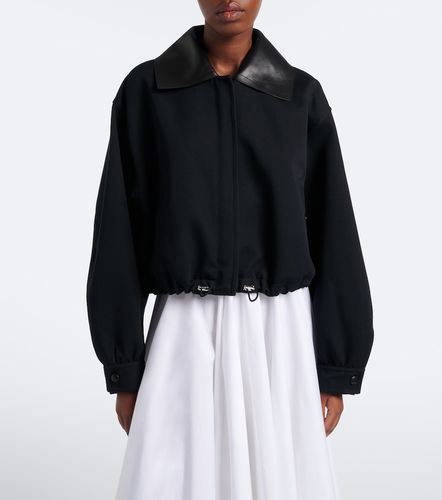 Giacca in cotone e lana con pelle - Givenchy - Modalova