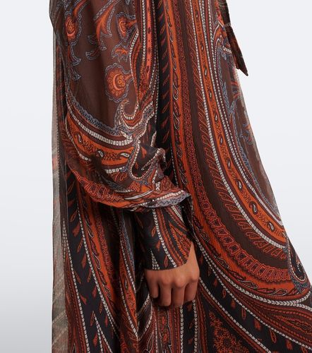 Abito lungo in seta con stampa paisley - Etro - Modalova