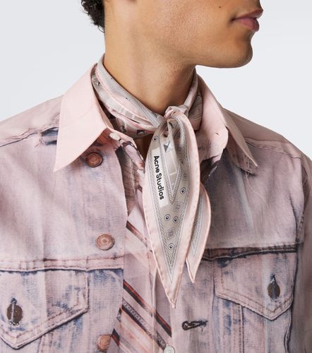 Pañuelo de satén de seda estampado - Acne Studios - Modalova