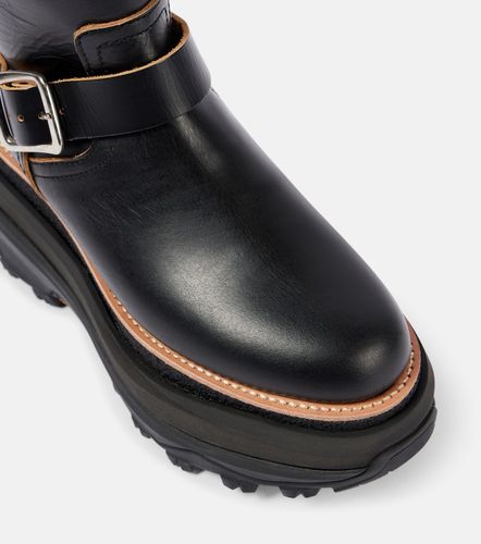 Sacai Leather platform biker boots - Sacai - Modalova