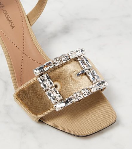 Embellished velvet sandals - Dolce&Gabbana - Modalova