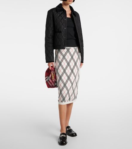 Falda midi Argyle de algodón - Burberry - Modalova