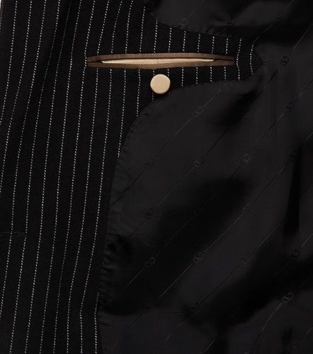 Blazer de lana y seda a rayas - Valentino - Modalova