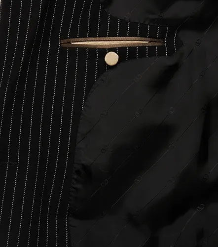 Blazer gessato in lana e seta - Valentino - Modalova