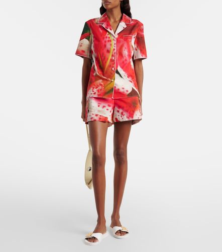 Camicia in twill di misto cotone con stampa - Tory Burch - Modalova