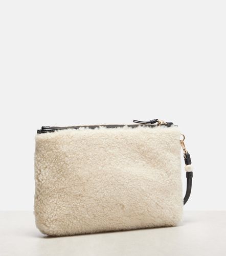 Bustina in shearling con logo e tracolla - Jimmy Choo - Modalova