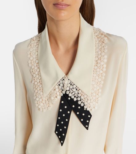 Ruffled silk crepe de chine blouse - Valentino - Modalova