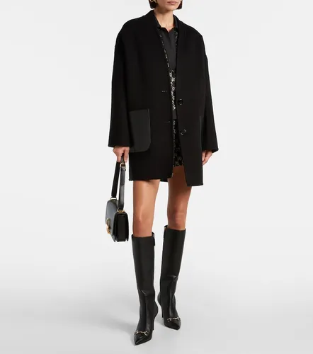 Caban reversible leather-trimmed wool coat - Gucci - Modalova