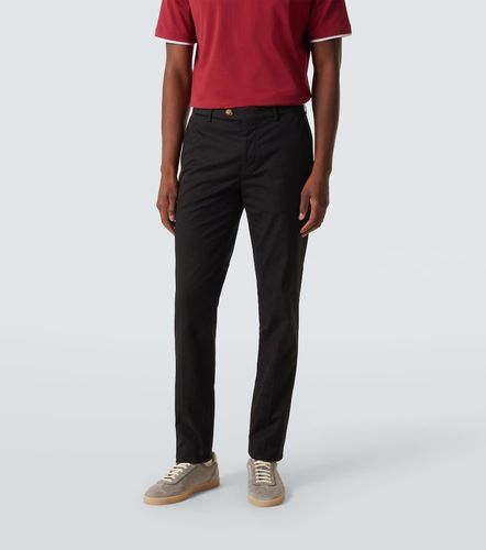 Cotton-blend slim pants - Brunello Cucinelli - Modalova