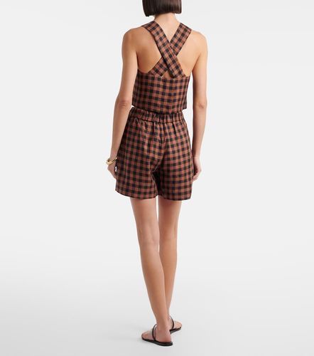 Asceno Checked linen shorts - Asceno - Modalova