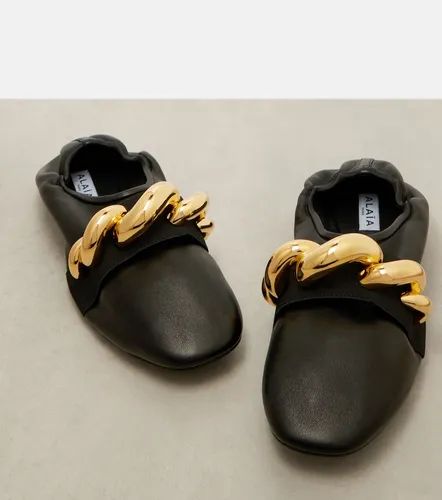 Alaïa Bailarinas Jewel de piel adornadas - Alaia - Modalova