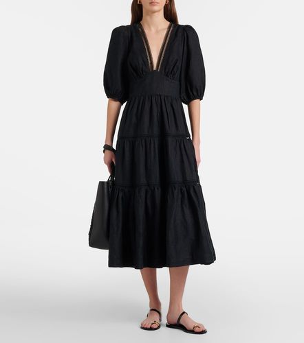 Abito midi Meteora in lino con pizzo - Heidi Klein - Modalova