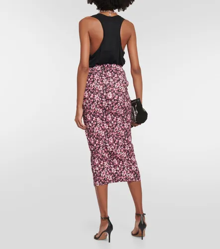 Printed ruched jersey midi skirt - Marant Etoile - Modalova
