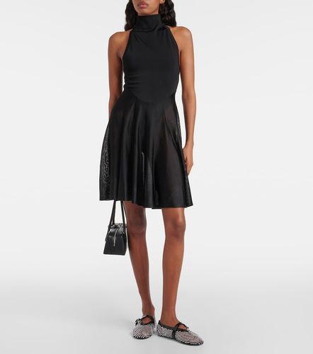 Alaïa Abito corto in jersey e rete - Alaia - Modalova