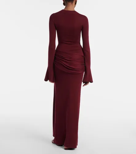 Draped silk-blend maxi dress - Aya Muse - Modalova