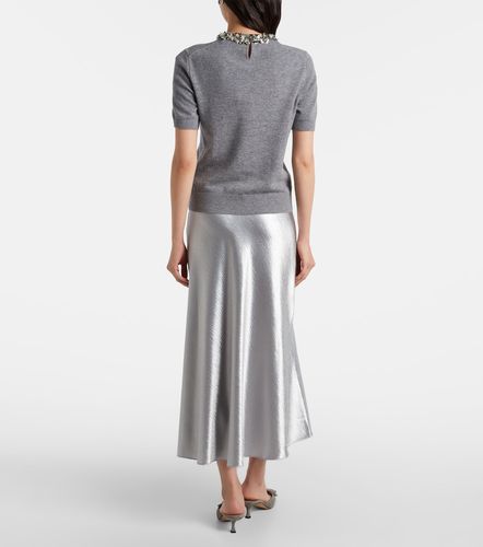 Tory Burch Gonna midi in raso - Tory Burch - Modalova
