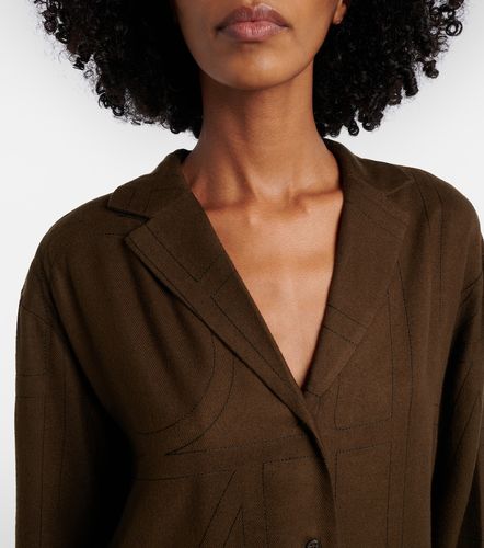 Camicia pigiama in flanella con logo - Toteme - Modalova