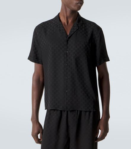 Camicia bowling in jacquard di seta GG - Gucci - Modalova
