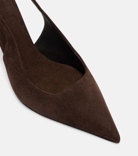 Pumps slingback in suede con monili - Brunello Cucinelli - Modalova