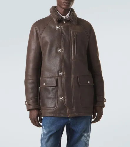 Lederjacke mit Shearling-Futter - Brunello Cucinelli - Modalova