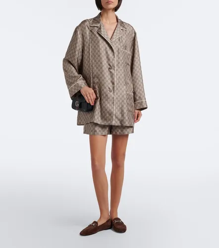 Gucci GG silk twill pajama shirt - Gucci - Modalova