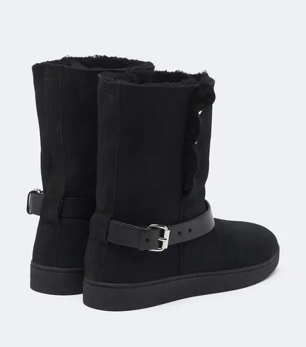 Stivaletti Nolyz in suede con shearling - Isabel Marant - Modalova