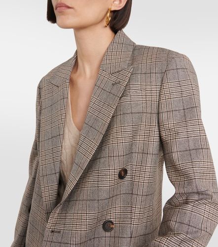 Checked wool and cotton-blend blazer - Brunello Cucinelli - Modalova