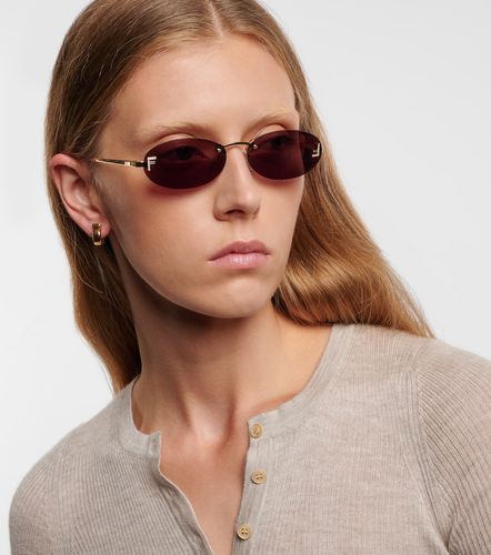 Occhiali da sole ovali First Crystal - Fendi - Modalova