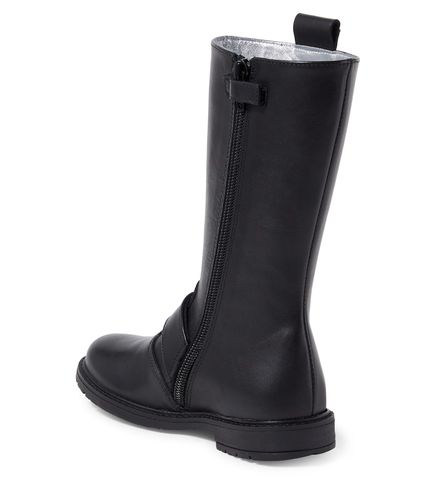 Botas altas de piel con cristales - Monnalisa - Modalova