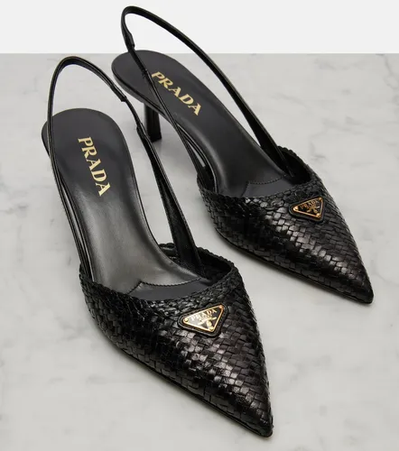 Prada Woven leather slingback pumps - Prada - Modalova