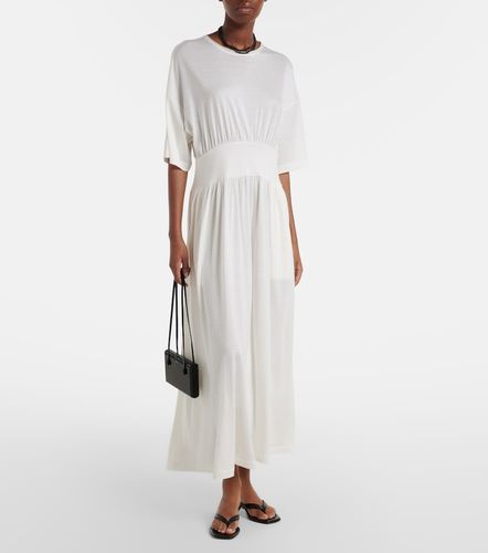 Vestido midi de jersey de algodón y seda - Toteme - Modalova