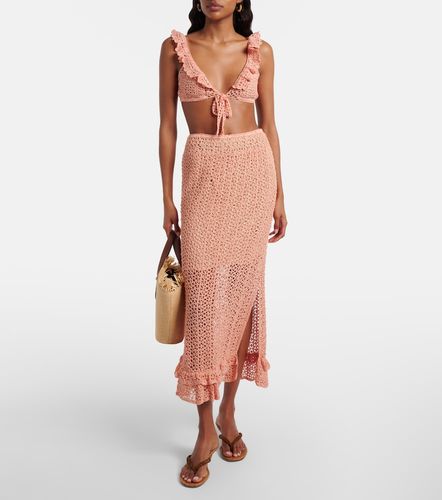 Falda midi Rosette de croché de algodón - Anna Kosturova - Modalova