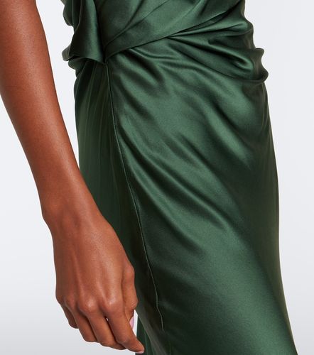 Draped one-shoulder silk satin gown - The Sei - Modalova