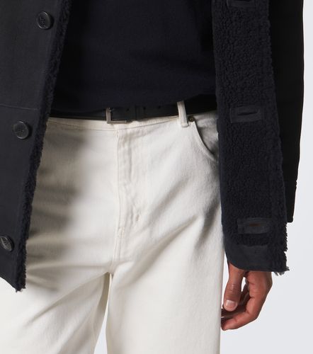 Shearling-lined leather jacket - Yves Salomon - Modalova