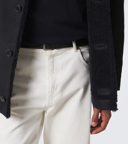 Shearling-lined leather jacket - Yves Salomon - Modalova