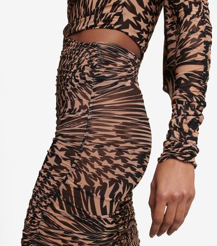 Miniabito in mesh con cut-out e stampa - Mugler - Modalova