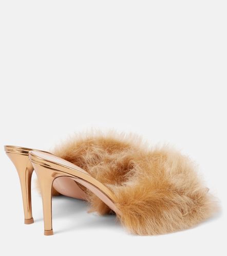 Mules Pointy in pelle con shearling - Gianvito Rossi - Modalova