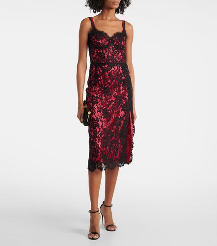 Vestido lencero de encaje de algodón - Dolce&Gabbana - Modalova