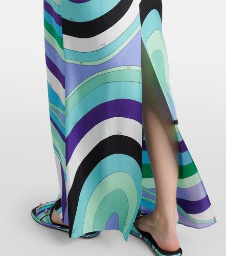 Vestido largo Iride de sarga de seda con capa - Pucci - Modalova