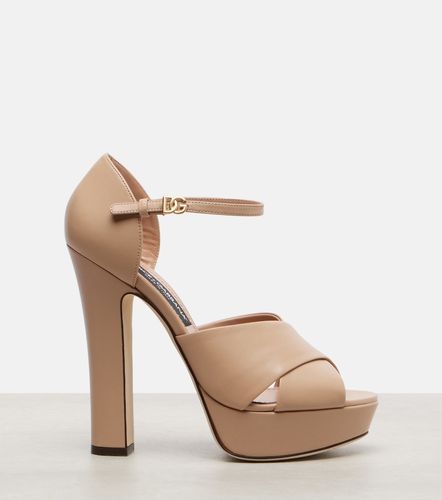 Leather platform sandals - Dolce&Gabbana - Modalova