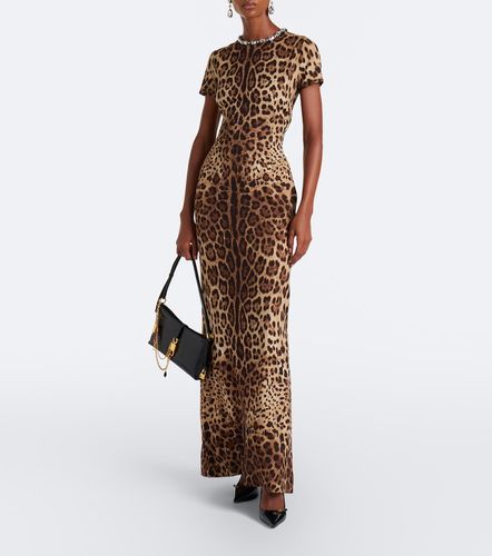 Robe aus einem Seidengemisch mit Kristallen - Dolce&Gabbana - Modalova