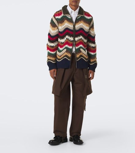 Chevron crochet blouson jacket - Sacai - Modalova