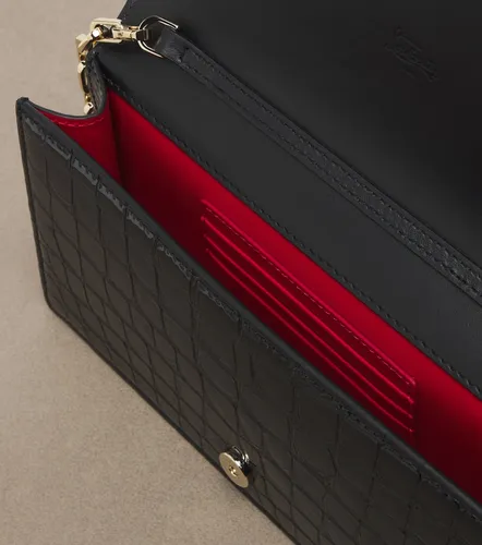 Bettina croc-effect patent leather clutch - Christian Louboutin - Modalova