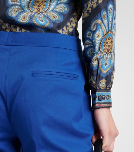 Pantaloni slim a vita alta in misto cotone - Etro - Modalova
